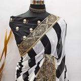 Black White Bollywood Saree