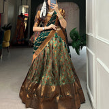 Elegant Jacquard Silk Lehenga