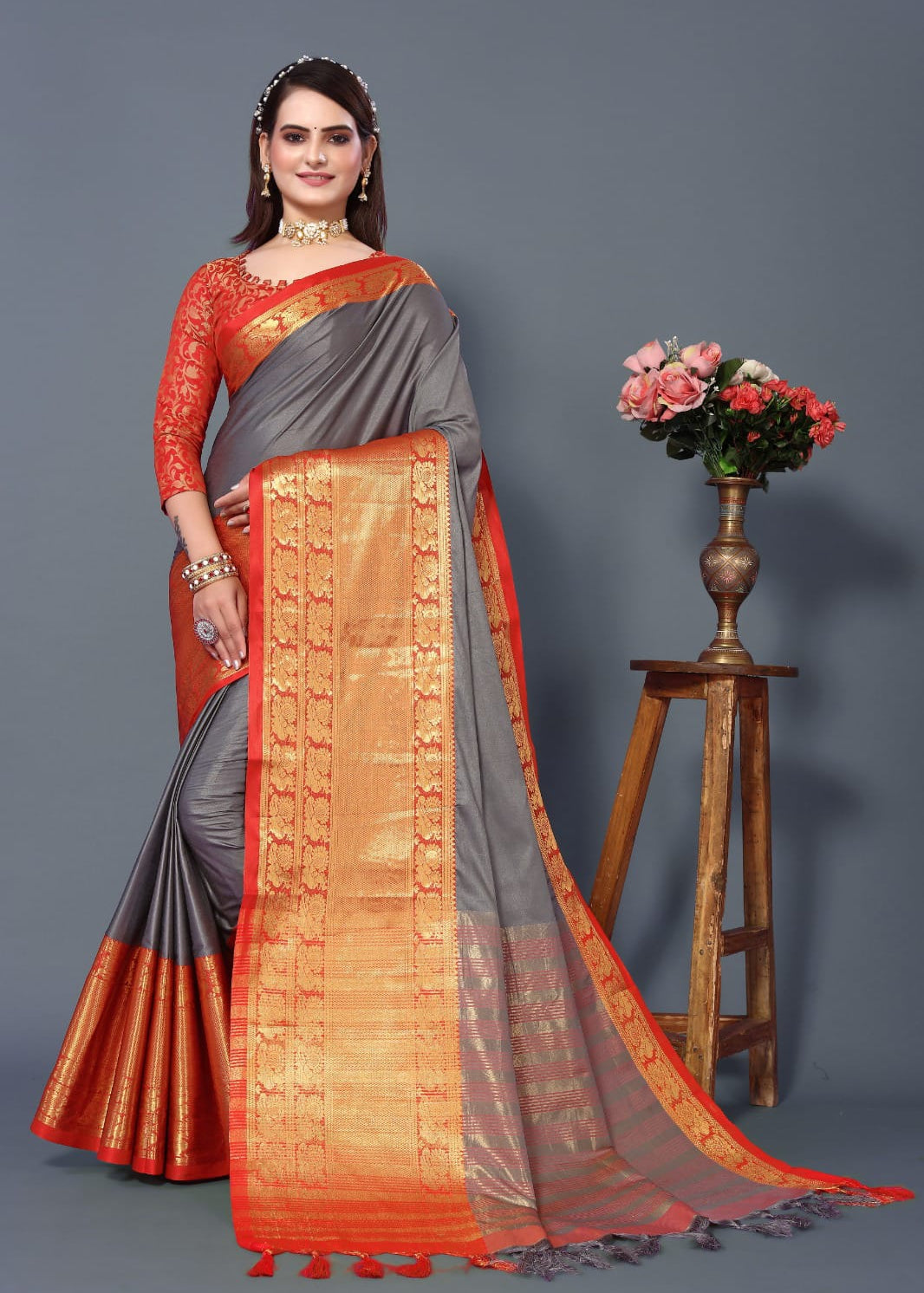 Beautiful kathan silk saree