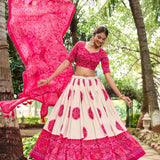 Traditional Bandhej Silk Lehenga