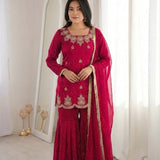 Ethnic Fendy Silk Top Sharara