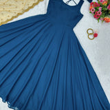 beautiful Designer Gown on Faux Georgette