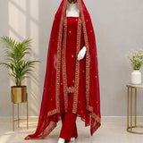 Festive Red Karwa Chauth Suit