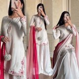 Designer Crep Silk Top Plazzo