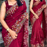 Stunning Vijayalaxmi Slub Silk Saree