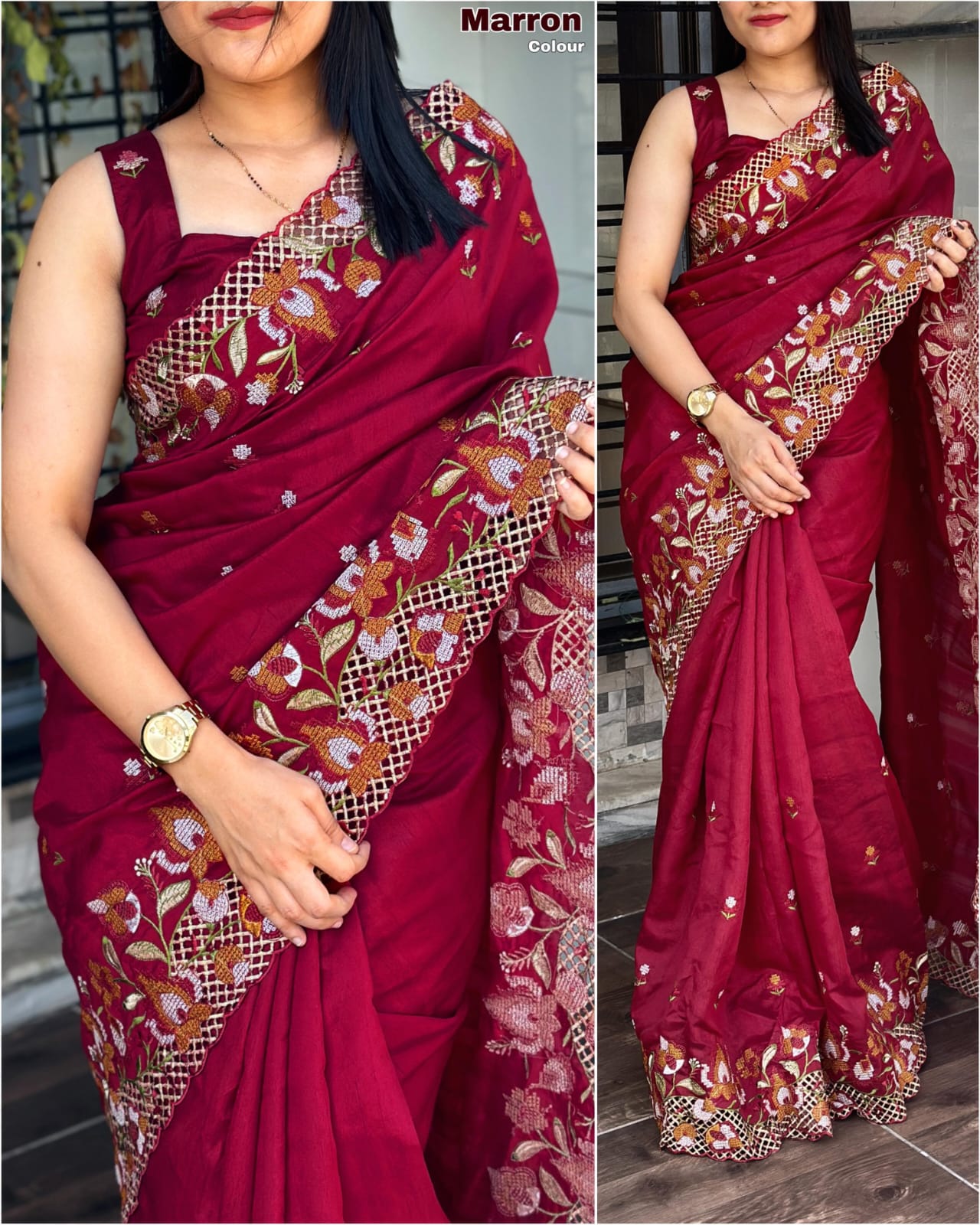 Stunning Vijayalaxmi Slub Silk Saree