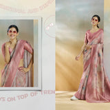 Handloom Silk Weaving Duel Tone Saree