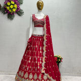 Red Beautifull Bridal Lehenga Choli