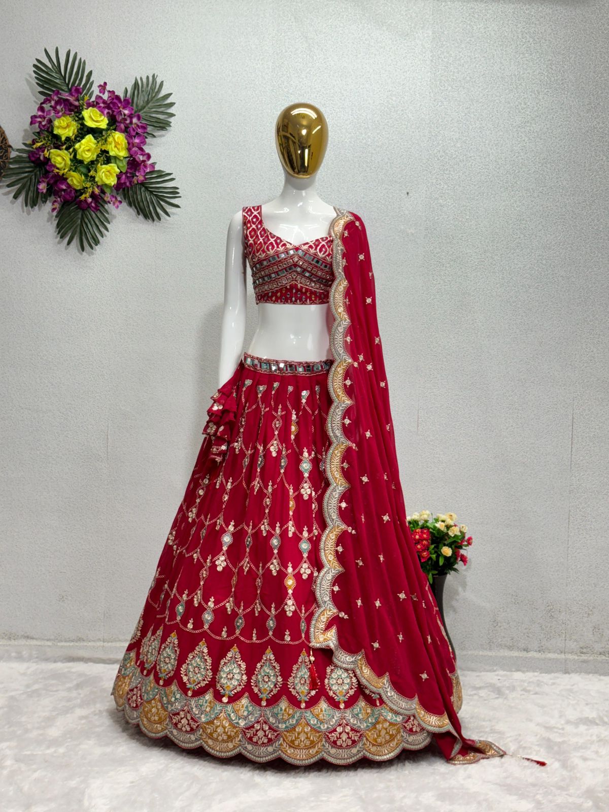 Red Beautifull Bridal Lehenga Choli