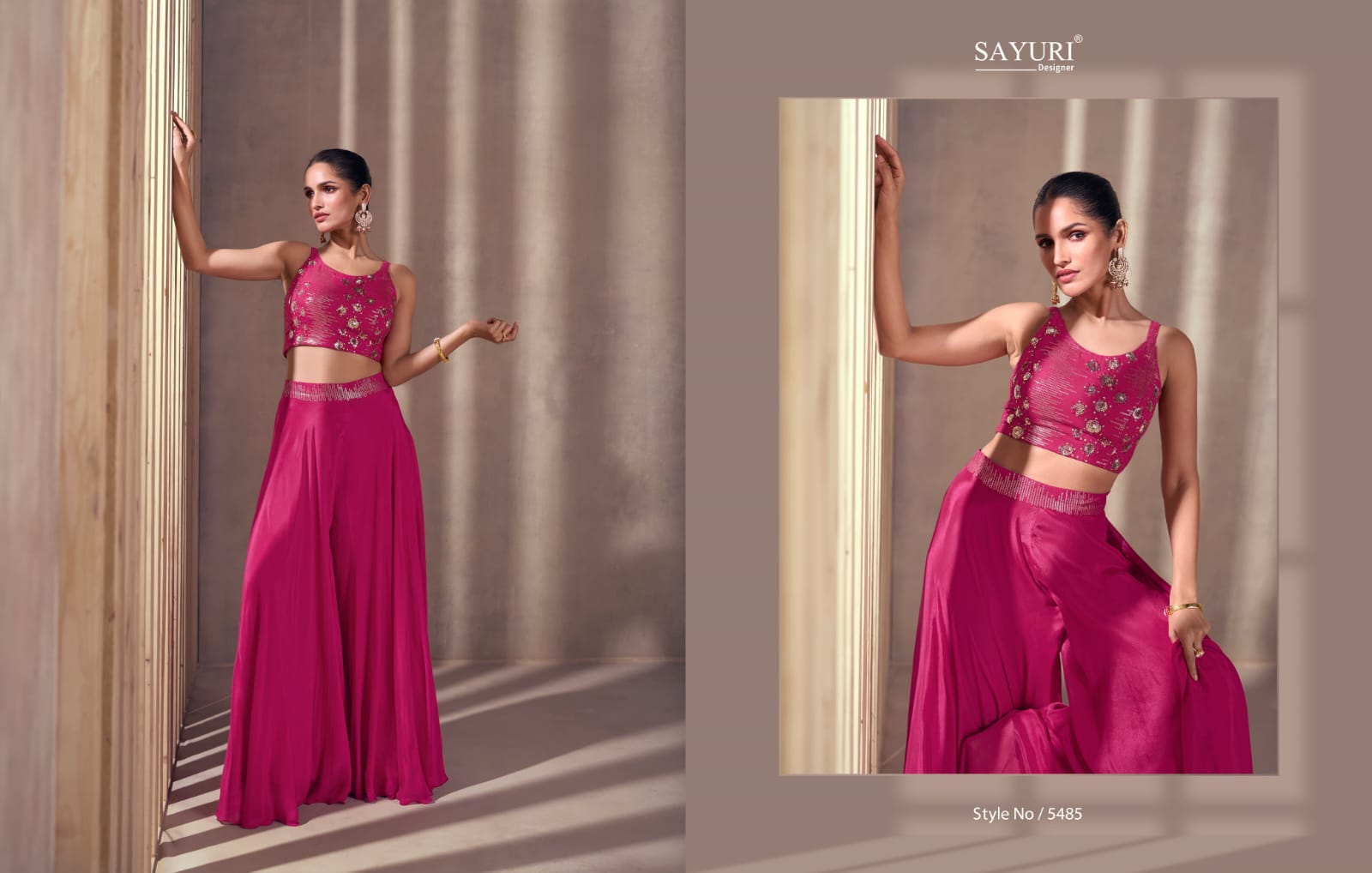 Stylish Chinon Indo Lehenga Choli