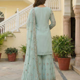 Stunning Embroidered Top Sharara