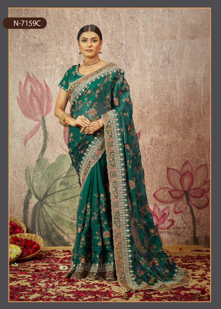 Heavy bridal saree