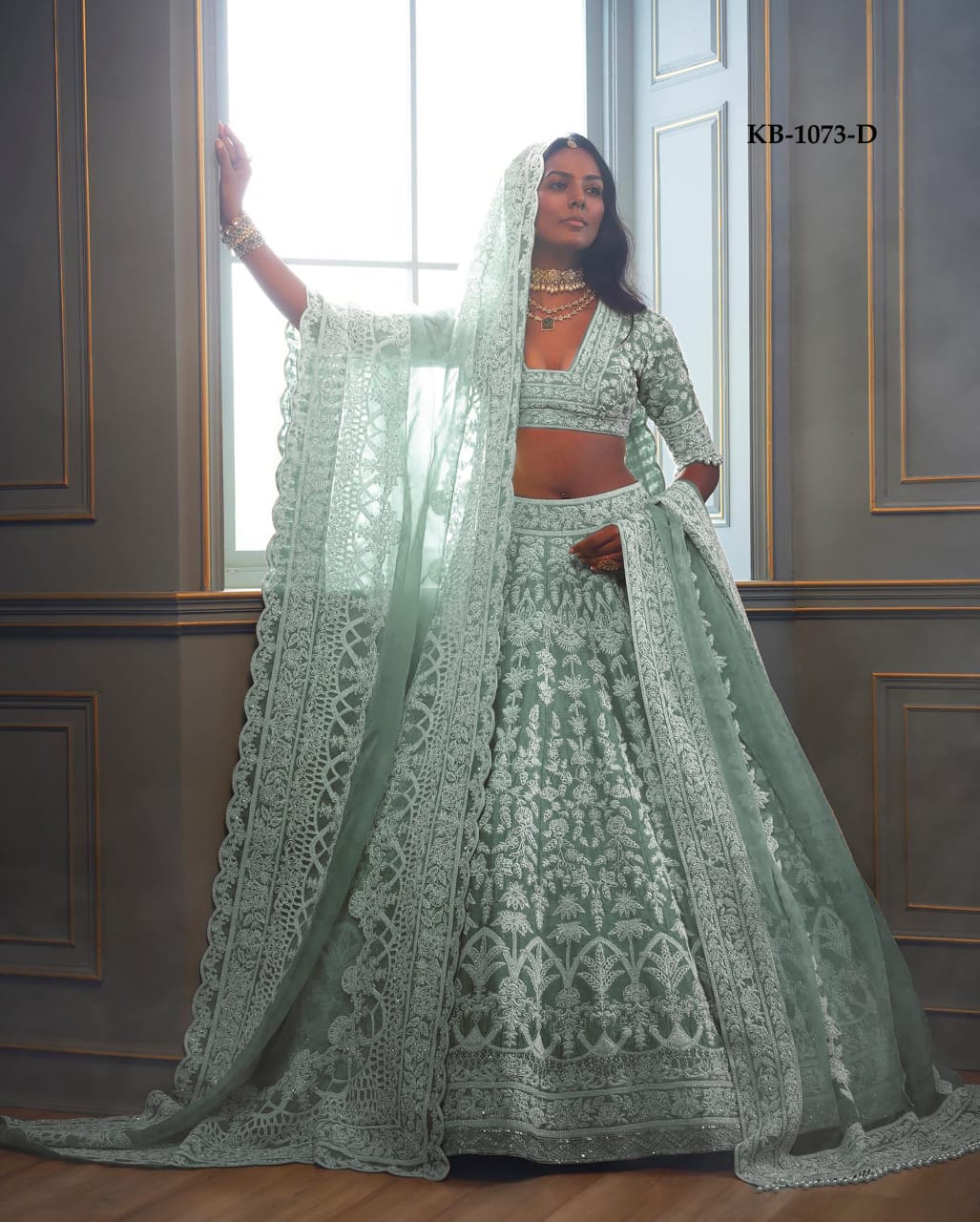 Heavy Bridal Net Lehenga Choli