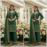 Green Partylook Embroiderd Suit