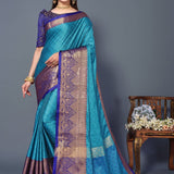 Beautiful zari weaving silk saree