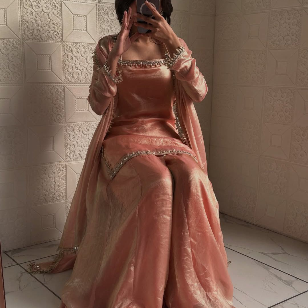 Stunning Fandy Silk Top Plazzo