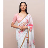 Flower Print Georgette Saree