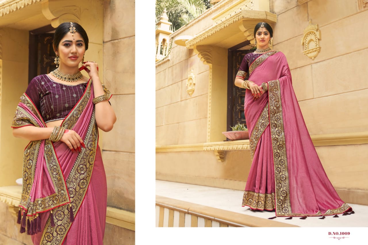 Blooming Vichitra Silk Fancy Saree