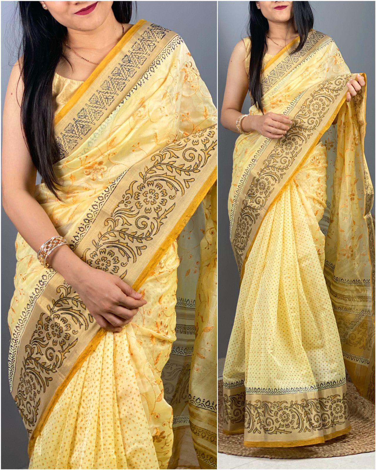 Soft Cotton Organza Saree