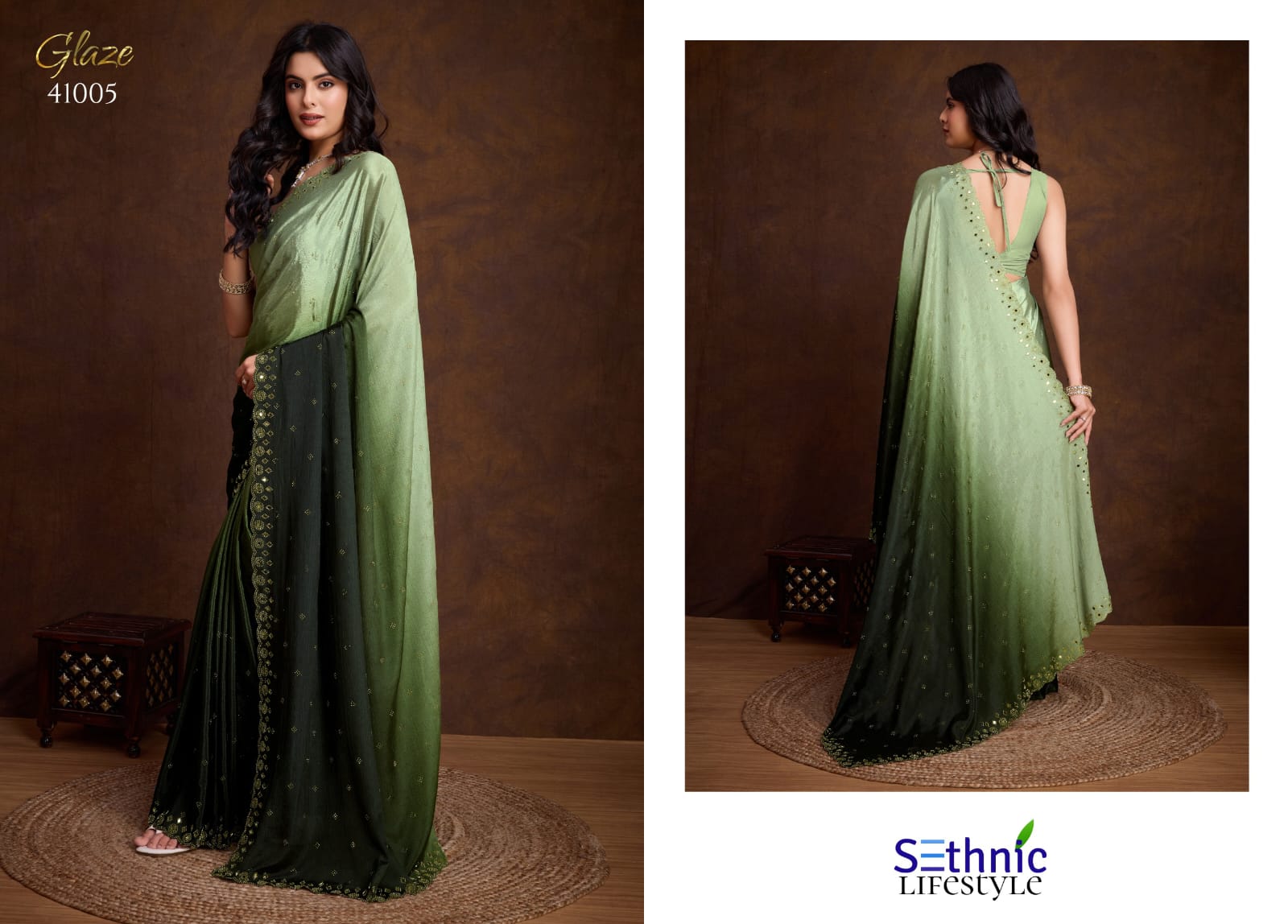 Trendy Swarovski Partywear Saree Collection