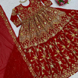 Red Designer Suit Lehenga Choli