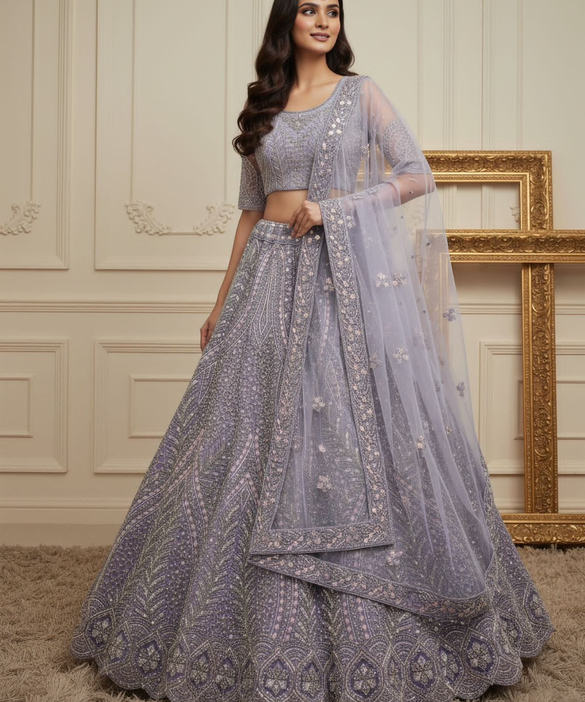 Royal Bridal Motif Work Lehenga