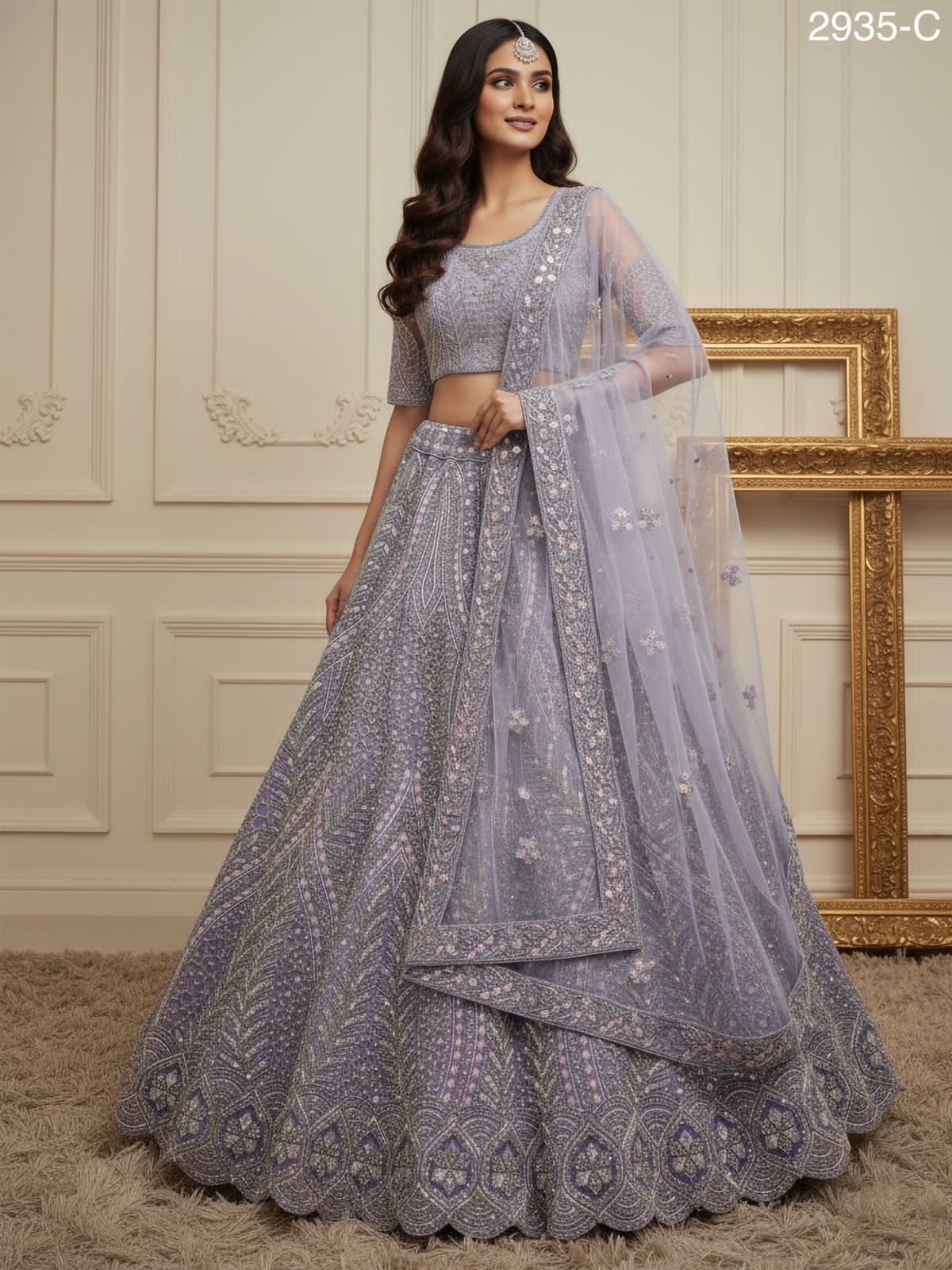 Royal Bridal Motif Work Lehenga