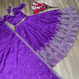 Festival Purple Lehegha Choli