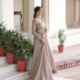 Designer Gold Crush Anarkali Gown