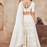 White Heavy Bridal Lehenga Choli