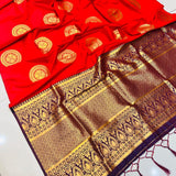 Beautiful Soft Chakrani Silk sareeGolden