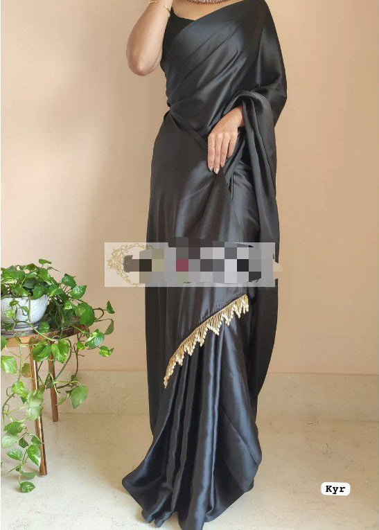 Pure heavy Satin Saree