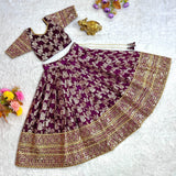 Beautifull Sequance Kids Lehenga Choli