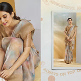 Handloom Silk Weaving Duel Tone Saree