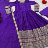 Luxurious Silk Anarkali Gown