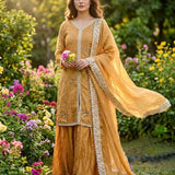 Premium Embroidered Top Plazzo