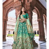 Premium Wedding Silk Jacquard Lahenga