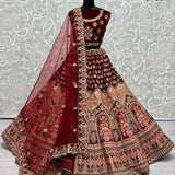 Premium Bridal Velvet Wedding Lehenga