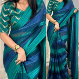 Striped Apsara Georgette Saree