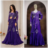Violet Stylish Silk Lehenga Choli