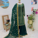 Beautifull Green Party Look Suit