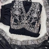 Black Designer Anarkali Suit