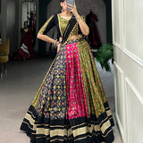 Traditional Multicolored Silk Lehenga