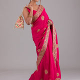 Heavy Vichitra Silk Saree