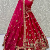 Heritage Bridal Motif Silk Lehenga