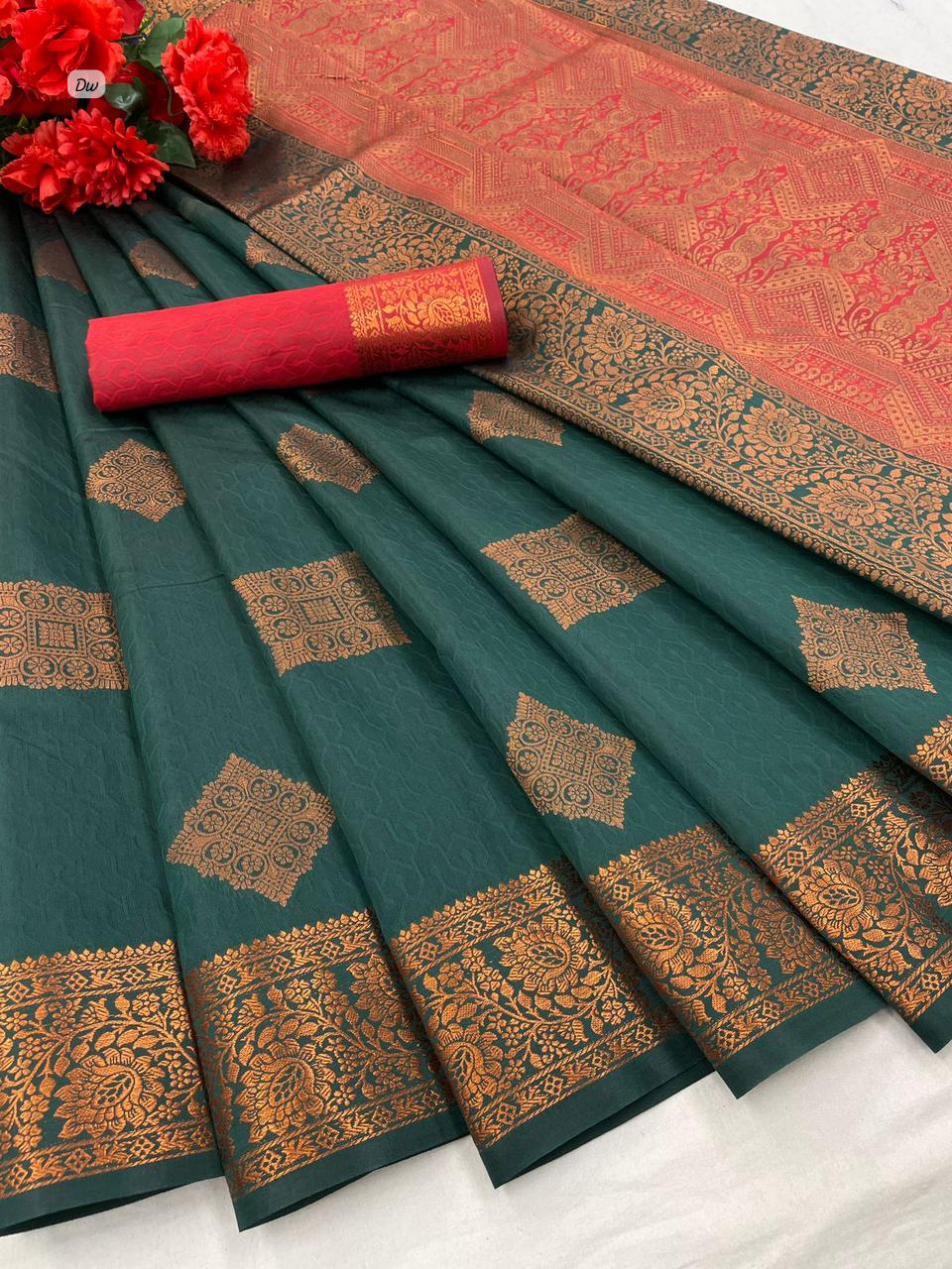 Beautiful Rich Pallu Soft Lichi Silk Saree