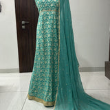 Ready to wear pure banarasi jacquard gown