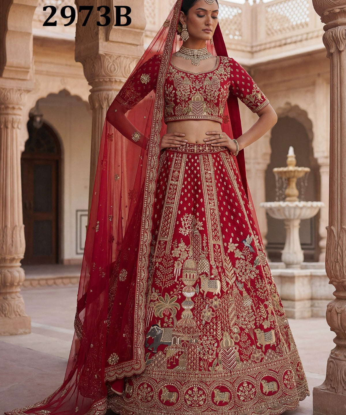 Royal Wedding Silk Embroidered Lehengha