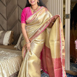 Golden Soft Tissue Silk Saree