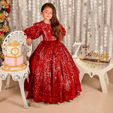 BEAUTIFUL SEQUENCE WORK KIDS GOWN